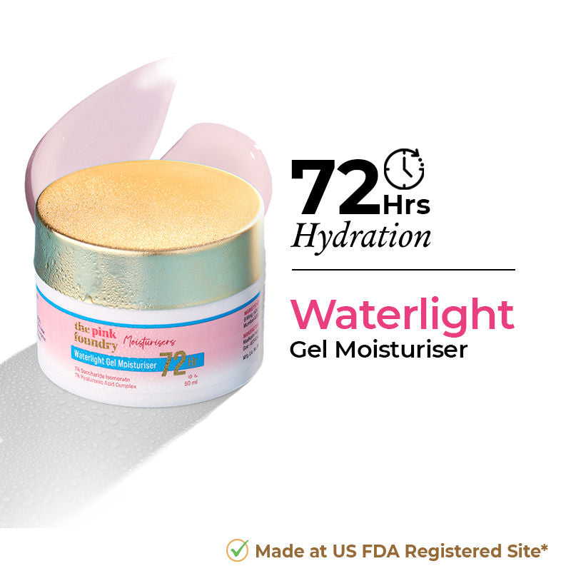 72HR Waterlight Gel Moisturiser With 1% Hyaluronic Acid & 1% Saccharide Isomerate - 50ml