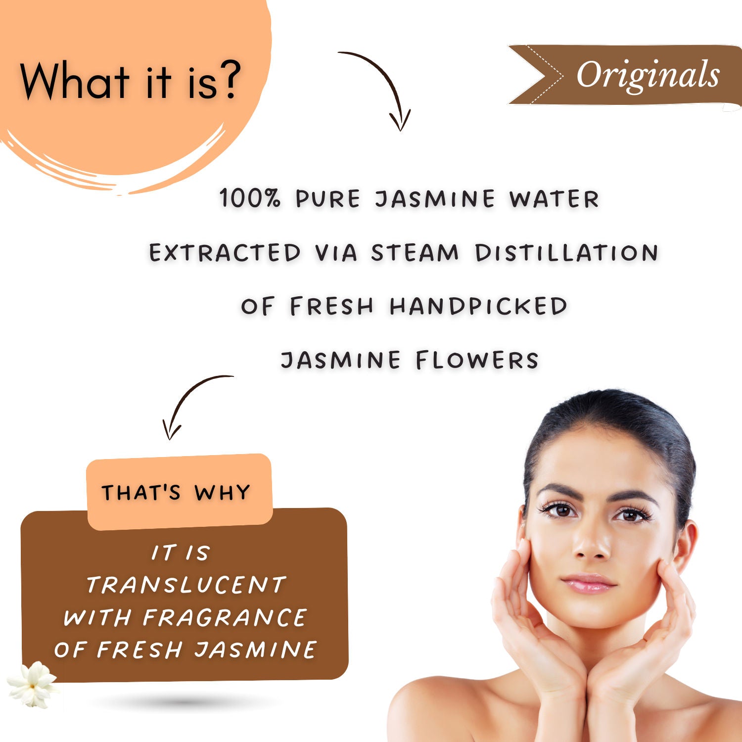 Jasmine Mogra Face Mist Toner with Jasmine Oil, 100% Pure Mogra Jal