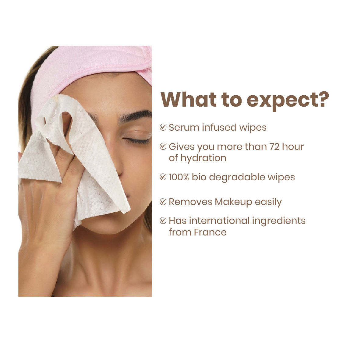 Personal Touch Makeup Remover Wipes for Waterproof Makeup - 10 Wipes