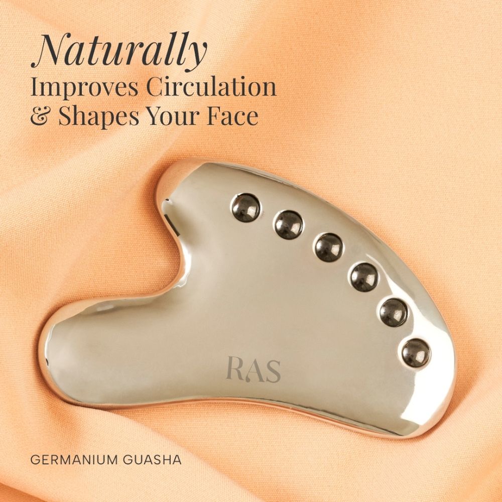 Germanium Gua Sha Face Massage Tool For Releases Facial Tension & Reduces Puffiness