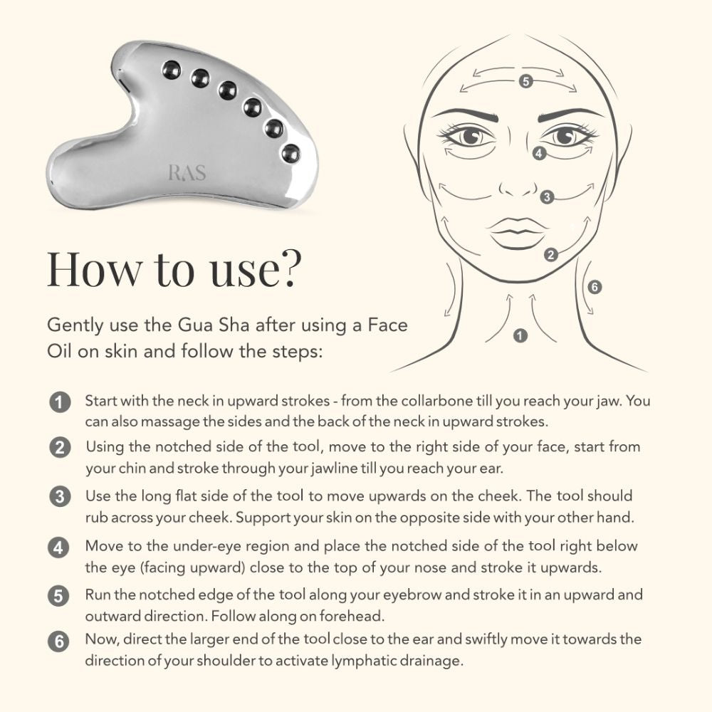 Germanium Gua Sha Face Massage Tool For Releases Facial Tension & Reduces Puffiness