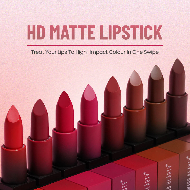 HD Matte Lipstick , High Coverage , Lightweight