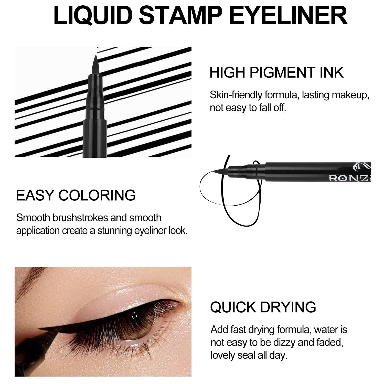 Deep Black Sketch Matte Eyeliner Pencil Black