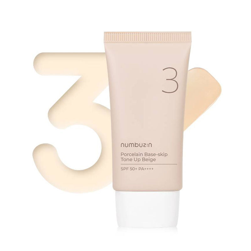 No.3 Porcelain Base-Skip Tone Up Beige SPF 50+ PA ++++