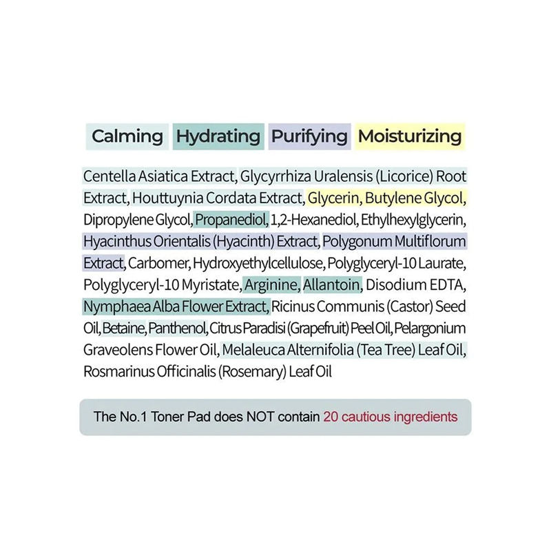 No.1 Centella Re-Leaf Green Toner Pad