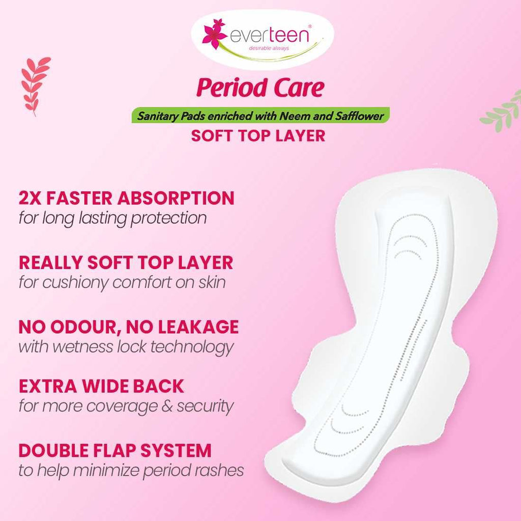 XXL Soft 40 Sanitary Napkins Pad With Free Menstrual Period Pain Relief Cramps Roll-On