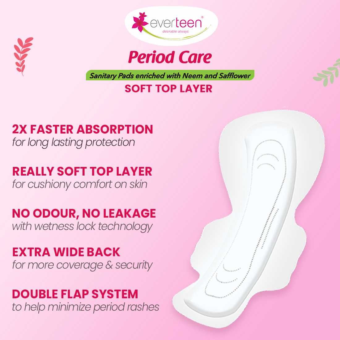 XXL Soft 40 Sanitary Napkins Pad With Free Menstrual Period Pain Relief Cramps Roll-On