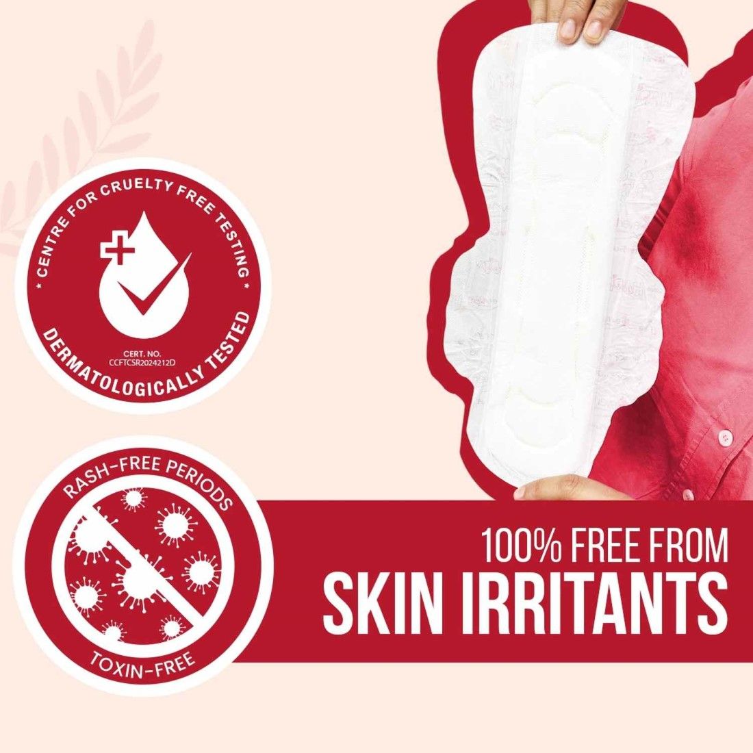 XXL Soft 40 Sanitary Napkins Pad With Free Menstrual Period Pain Relief Cramps Roll-On