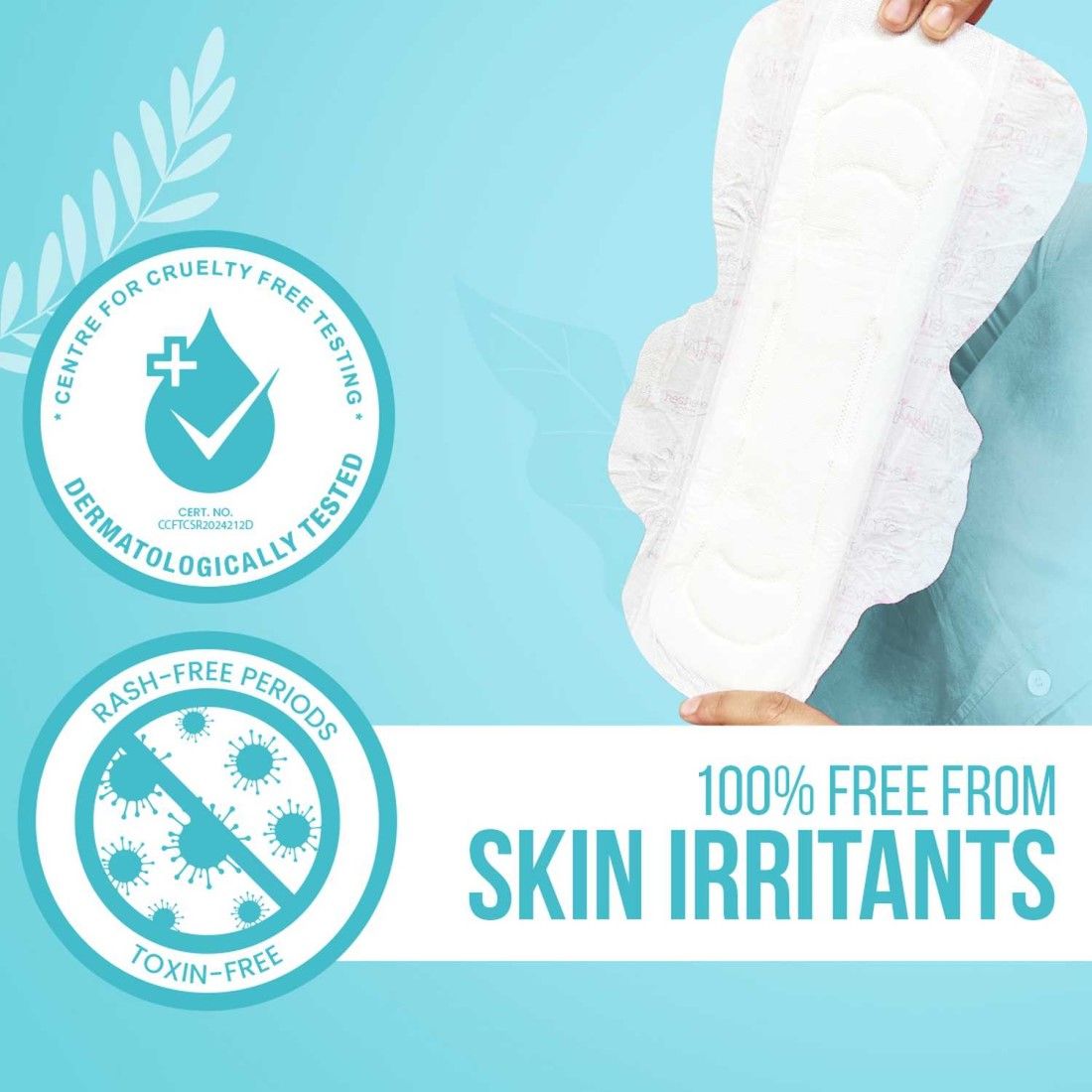 XXL Dry 40 Sanitary Napkins Pad With Free Menstrual Period Pain Relief Cramps Roll-On