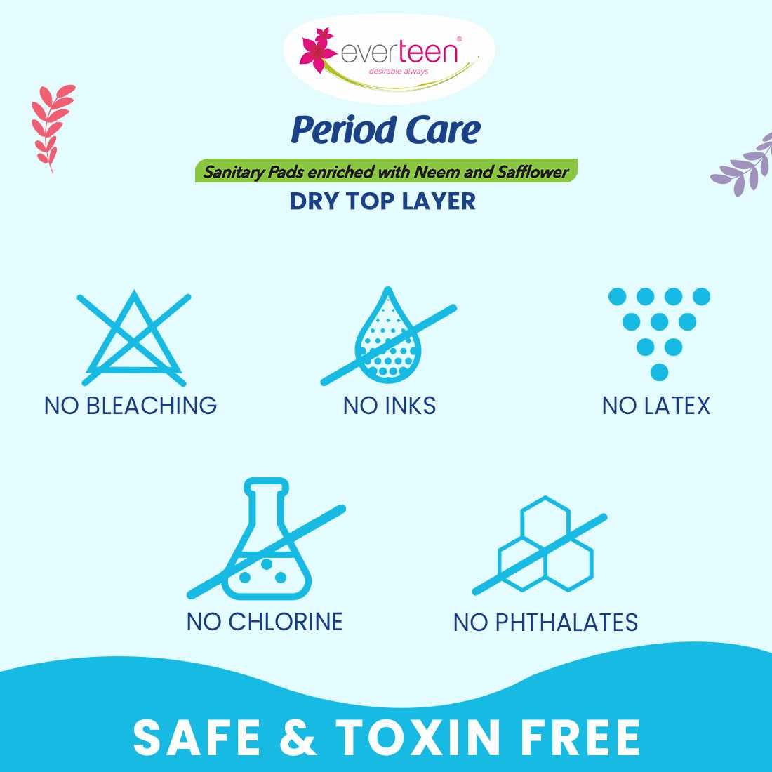 XXL Dry 40 Sanitary Napkins Pad With Free Menstrual Period Pain Relief Cramps Roll-On