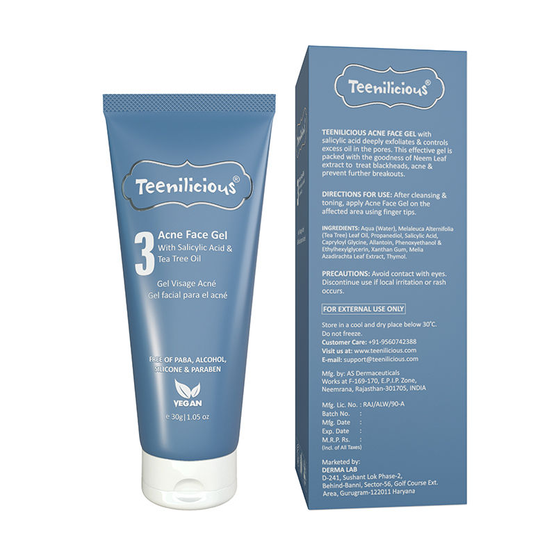 Acne Face Gel With Salicylic Acid & Tea Tree Oil