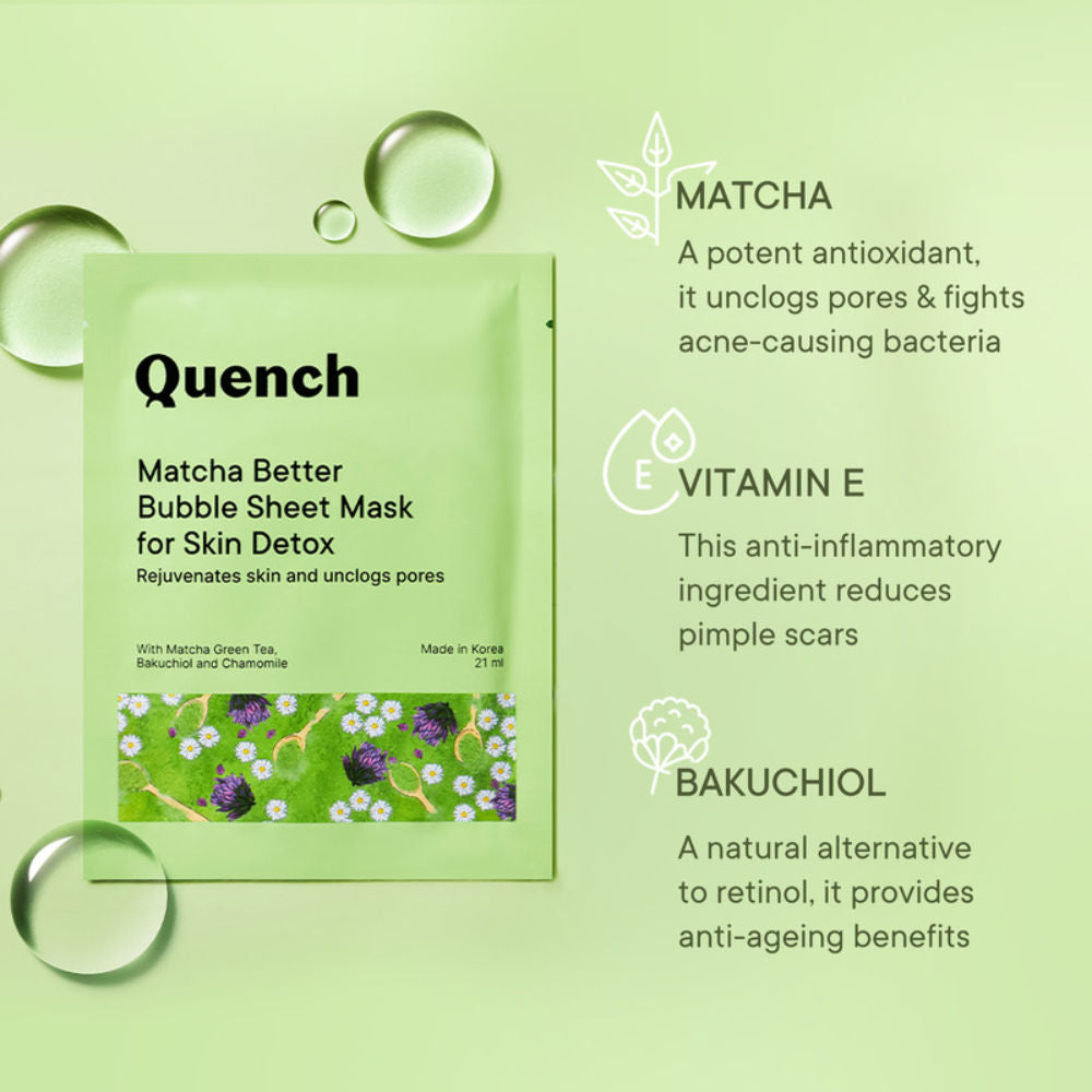 Korean Bubble Sheet Mask with Matcha Green Tea