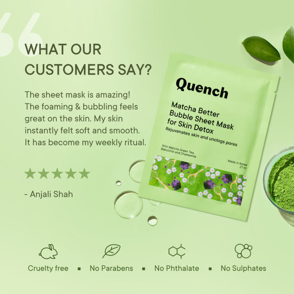 Korean Bubble Sheet Mask with Matcha Green Tea