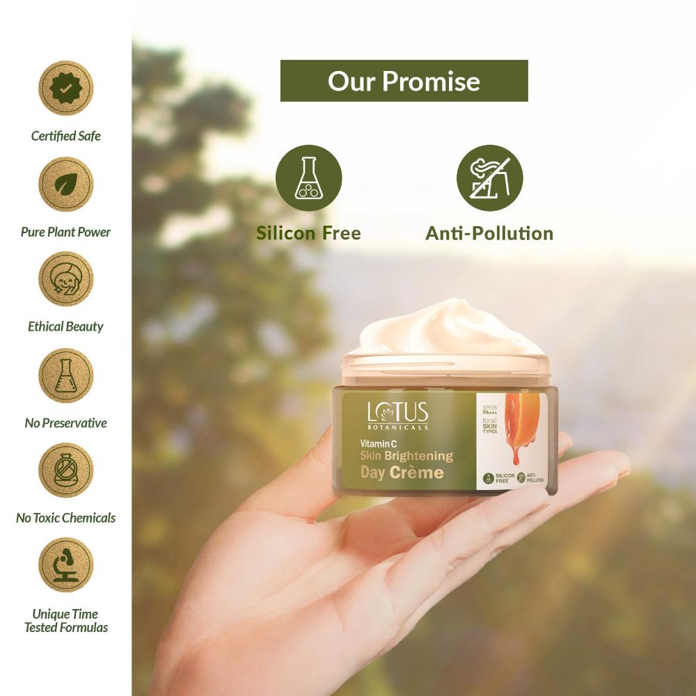 Skin Brightening Day Cream with Vitamin C SPF 25 PA+++ Lightweight & Chemical Free
