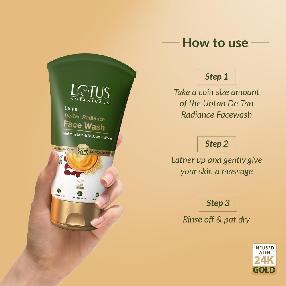 Ubtan De-Tan Radiance Face Wash|Infused with 24K Gold|Bright & Glowing Skin