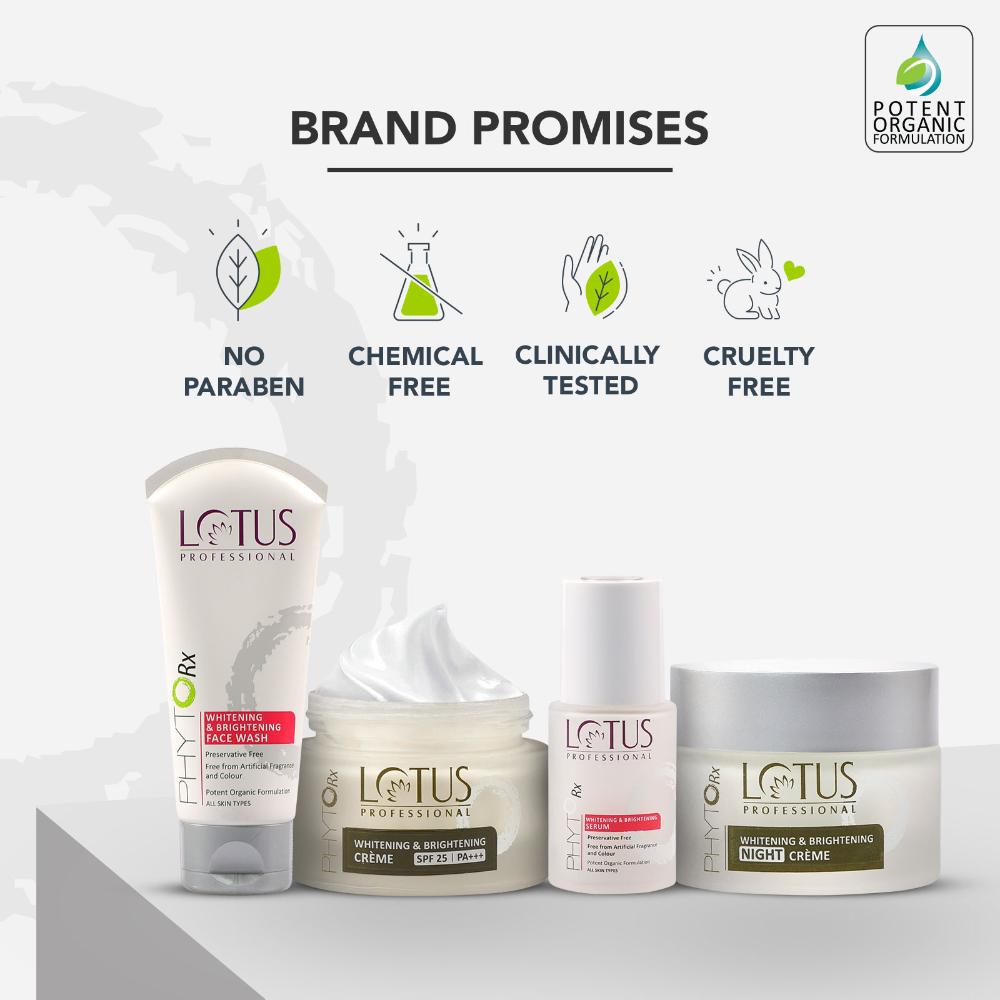 Lotus Professional PhytoRx Whitening & Brightening Face Serum, Preservative Free, For All Skin Types