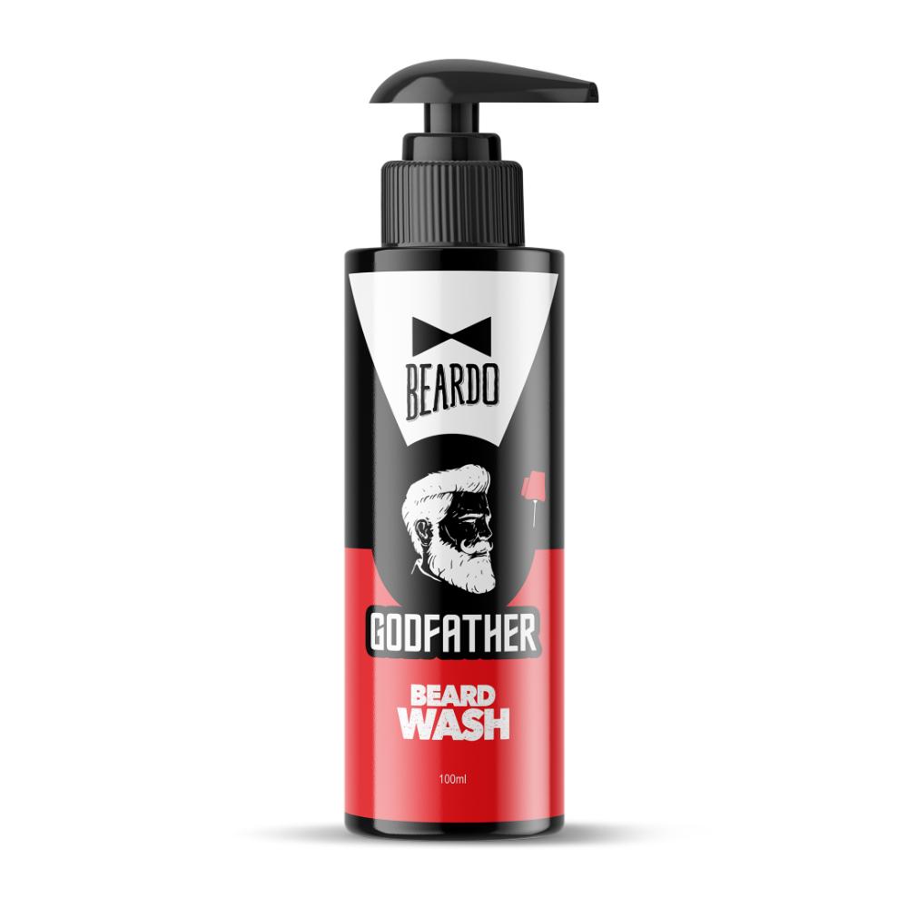 Godfather Beard Wash for men, Actively cleanses skin and beard