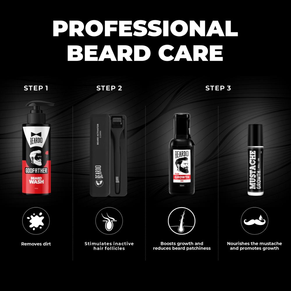 Godfather Beard Wash for men, Actively cleanses skin and beard