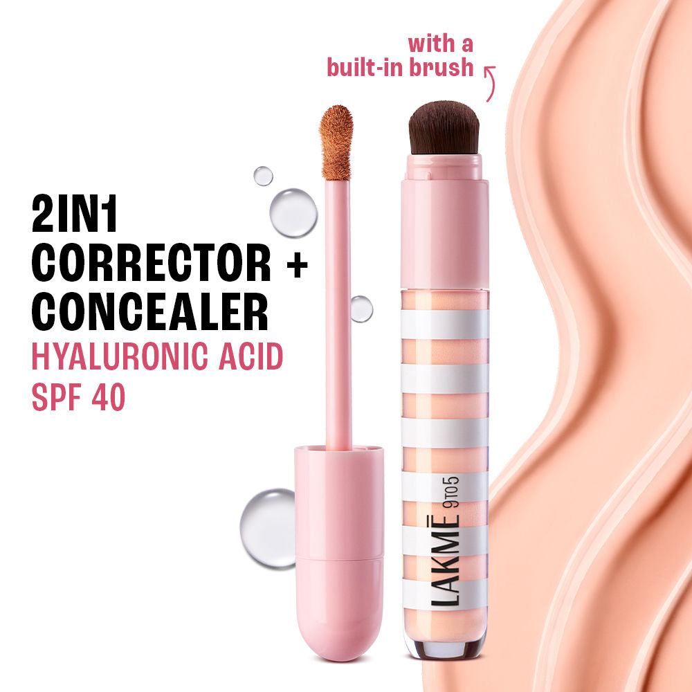 9to5 Hya Beach Edit Color Correcting Concealer, SPF 40, Buildable Matte - Light 1