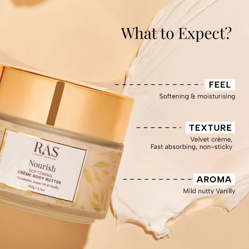Nourish Softening Creme Body Butter Enriched With Argan Oil & Vanilla