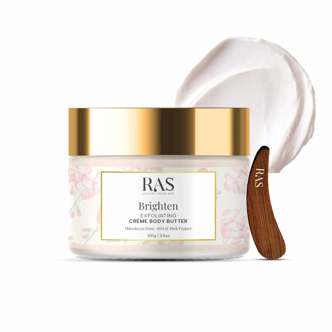 Brighten Exfoliating Creme Body Butter Enriched With Himalayan Roses & Pink Pepper