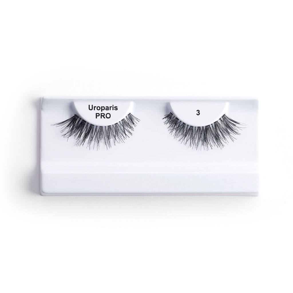Human Hair Eyelashes - PRO 3 / BLACK DOUBLE VOLUME HAIR