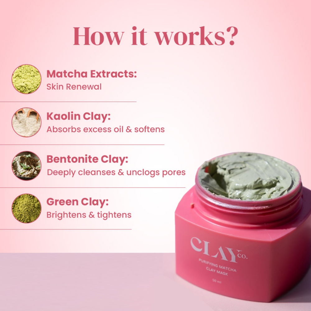 Purifying Matcha Clay Mask - Reduce Acne, Hydrate & Unclog Pores