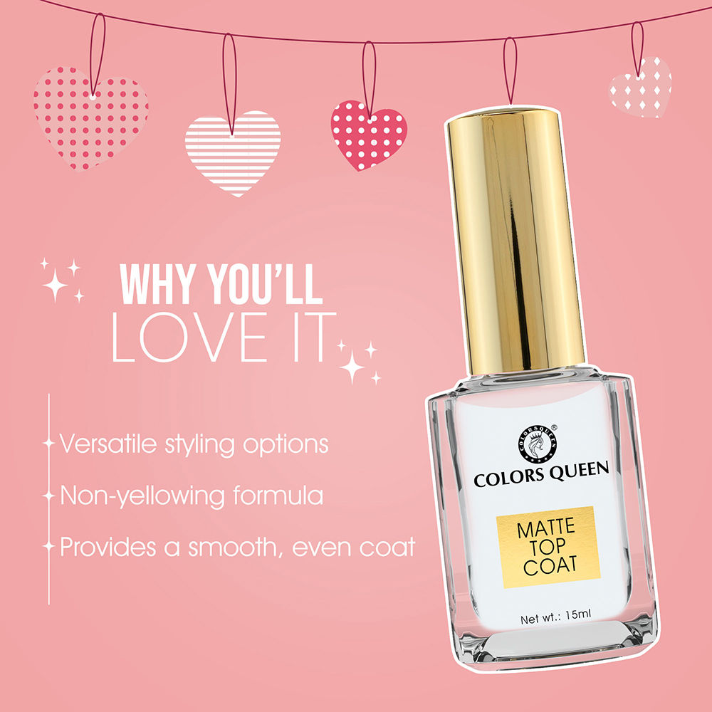 Matte Top Coat Nail Enamel Polish