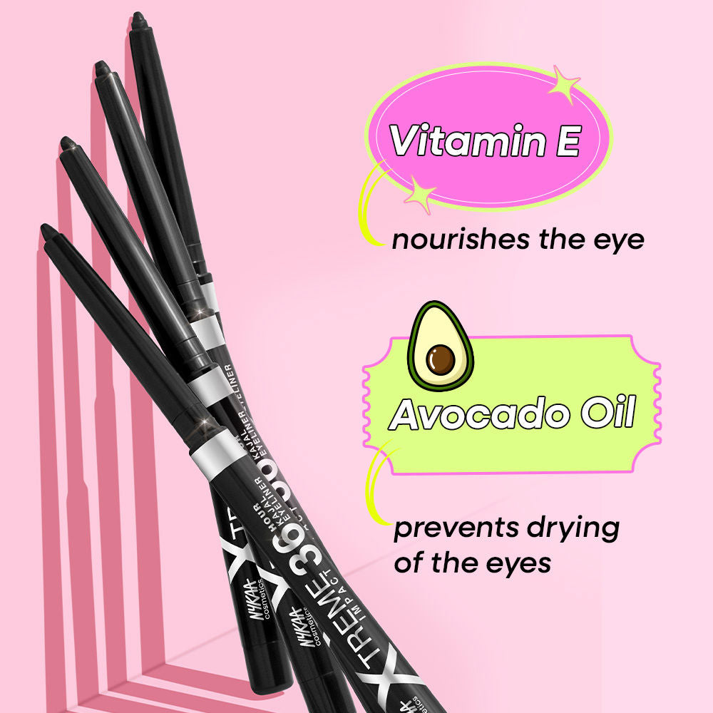 Xtreme Impact Upto 36 Hour Long Stay Smudge & Water Resistant Kajal Eyeliner