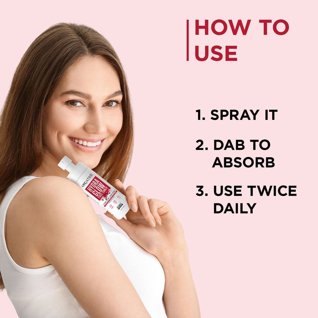 Hydra Glow Face Toner with Rose Water, Niacinamide & Hyaluronic Acid for Glowing Skin 100ml