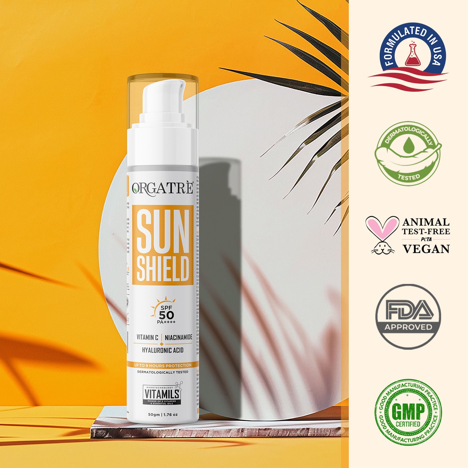 Niacinamide, Vitamin C Sunscreen SPF 50 PA+++ Waterproof & Lightweight Matte Finish 50gms