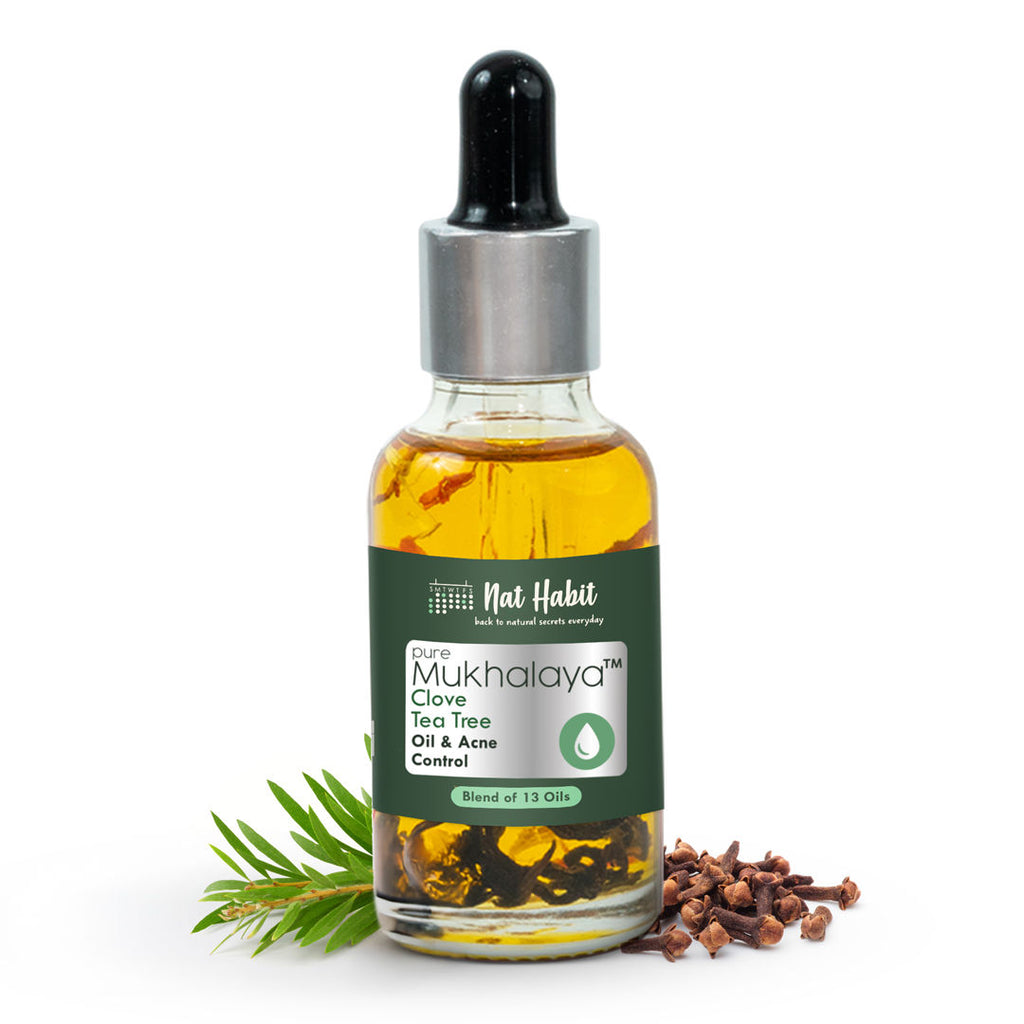 Pure Clove Tea Tree Face Oil For Oily Skin, Makeup Lightweight Facial Oil For Acne Control