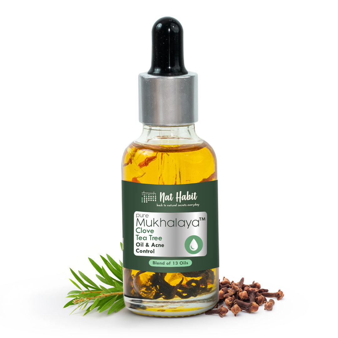 Pure Clove Tea Tree Face Oil For Oily Skin, Makeup Lightweight Facial Oil For Acne Control