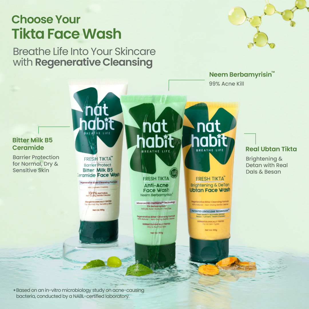 Anti-Acne Neem Berbamyrisin Tikta Face Wash