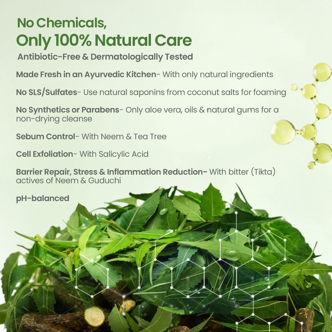 Anti-Acne Neem Berbamyrisin Tikta Face Wash