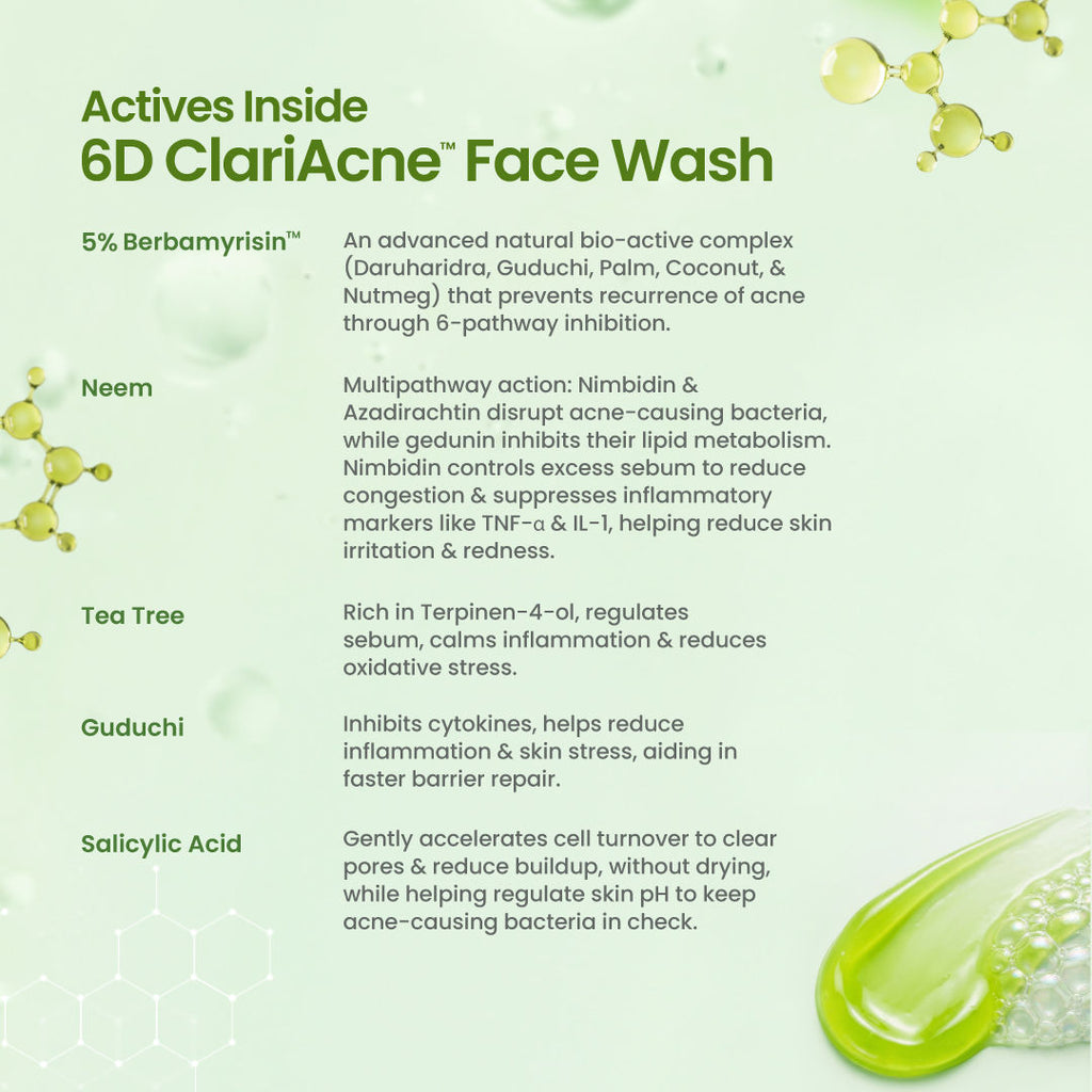 Anti-Acne Neem Berbamyrisin Tikta Face Wash
