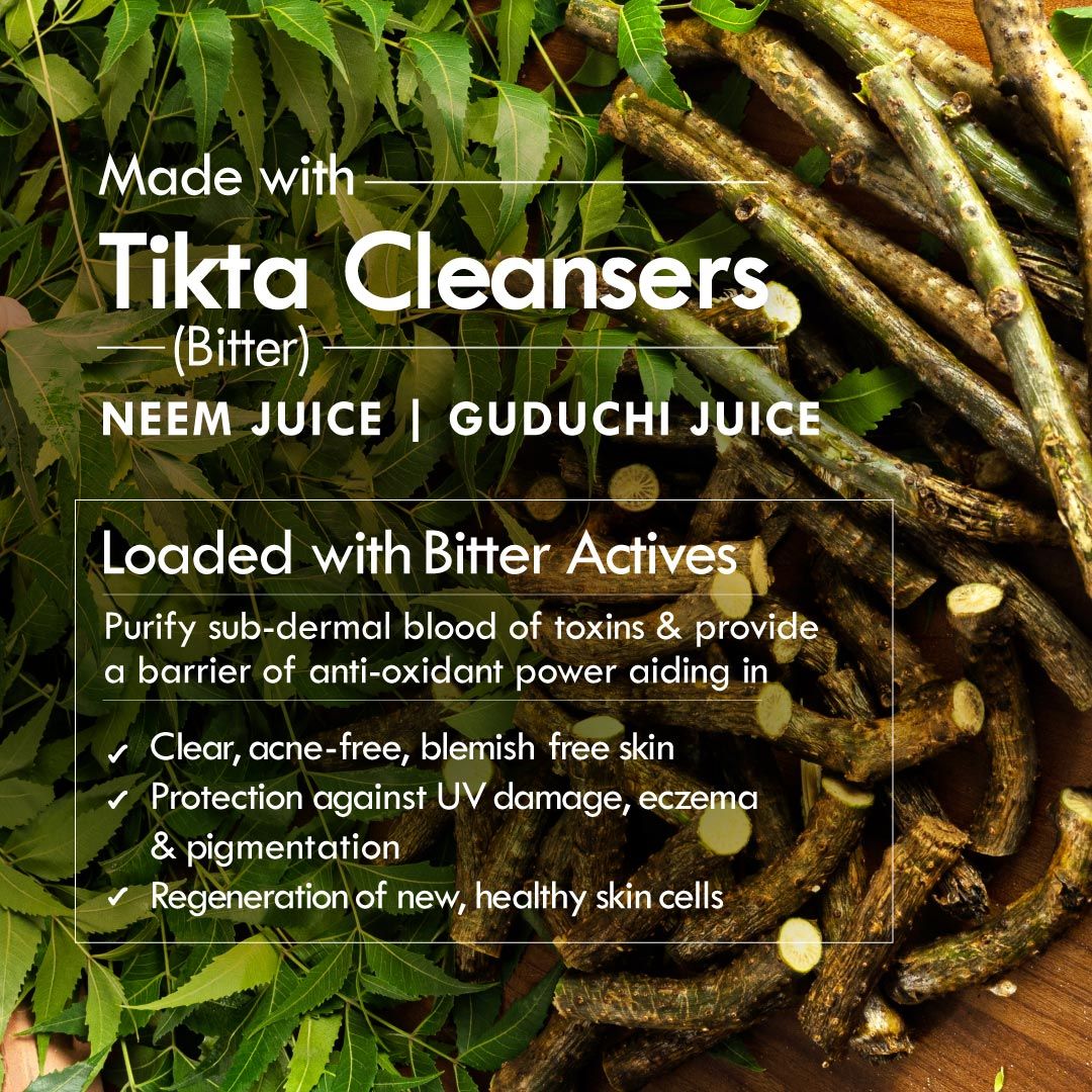 Bitter Neem Face Wash (Cream) for Oily Skin, Acne and Pimple Care with Neem and Tea Tree