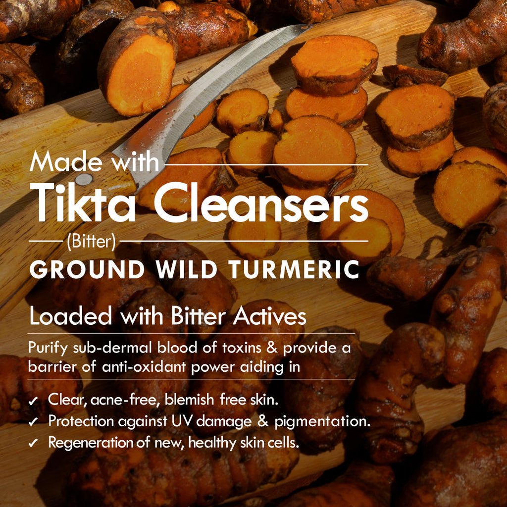 Brightening Ubtan Face Wash, Tikta for Dull Skin, Anti Aging with Wild Turmeric, All Skin