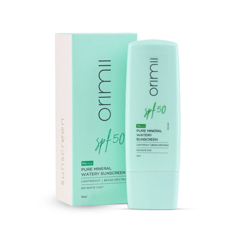 Mineral Sunscreen SPF 50 Watery Fluid, Zero White Cast, Lightweight & Non-Comedogenic
