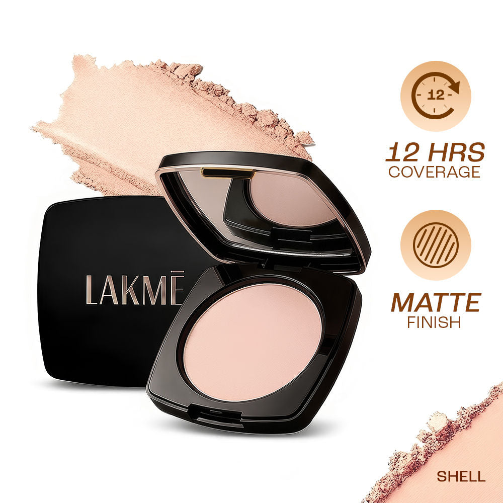 Forever Matte Compact, Smooth Finish, Lasts For 12 Hrs, Even Toned Look - Shell