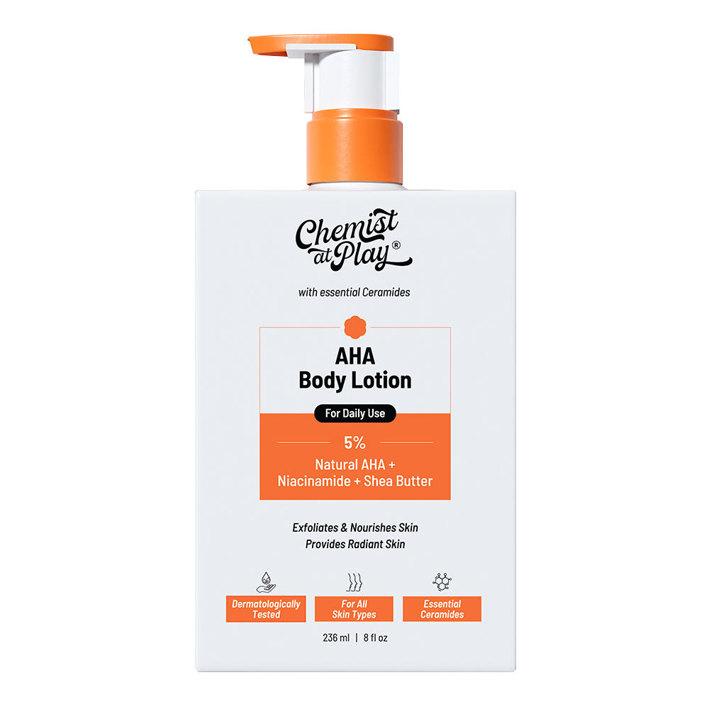 AHA Body Lotion With Niacinamide Shea Butter Moisturizer For All Skin Types