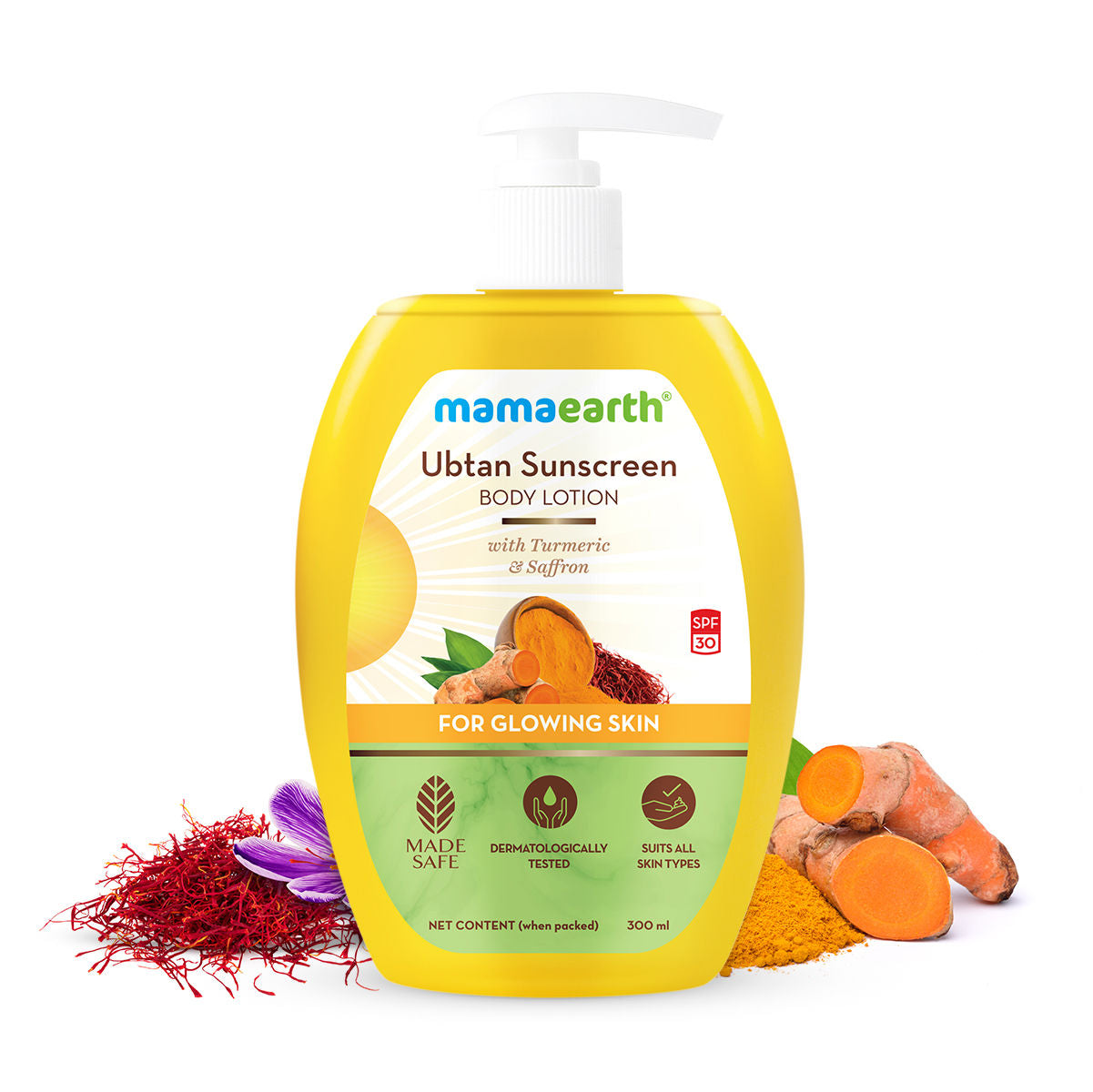 Ubtan Sunscreen Body Lotion SPF 30 With Turmeric & Saffron For Glowing Skin
