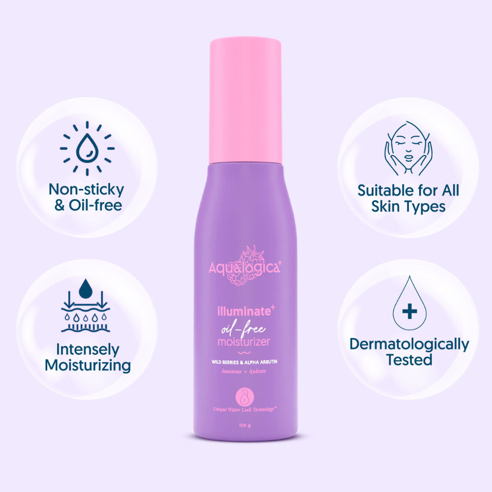 IIIuminate + Oil Free Moisturizer with Wild Berries & Alpha Arbutin