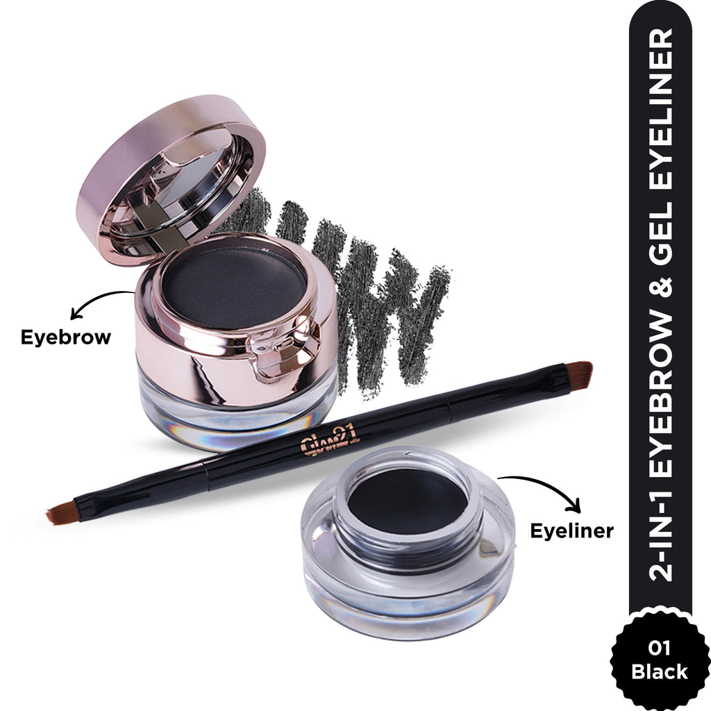 2-In-1 Eyebrow & Gel Eyeliner - Black