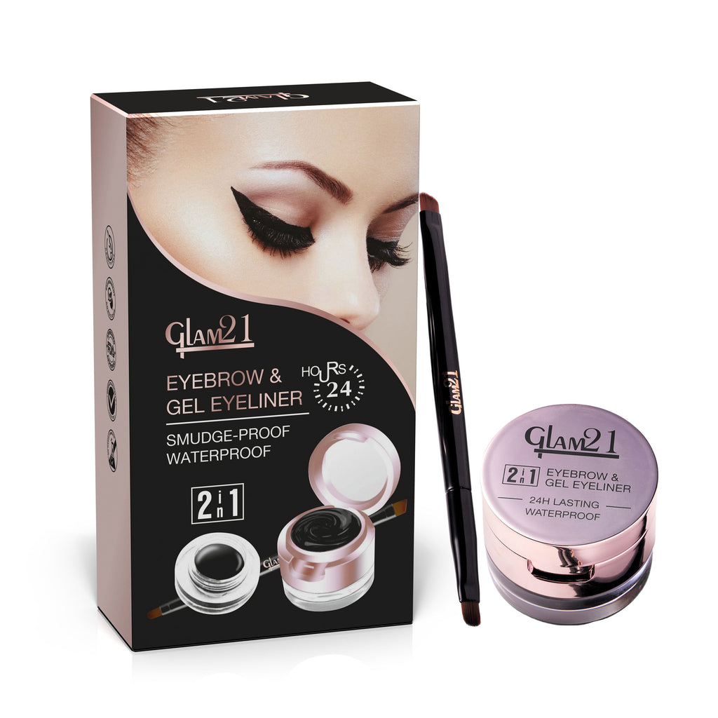 2-In-1 Eyebrow & Gel Eyeliner - Black