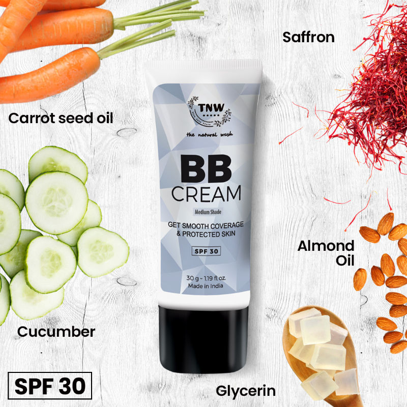 BB Cream Medium Coverage with SPF 30 Sun Protection - 02 Medium Shade