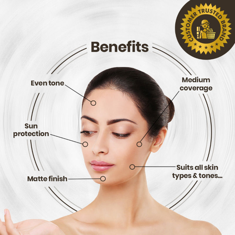 BB Cream Medium Coverage with SPF 30 Sun Protection - 02 Medium Shade