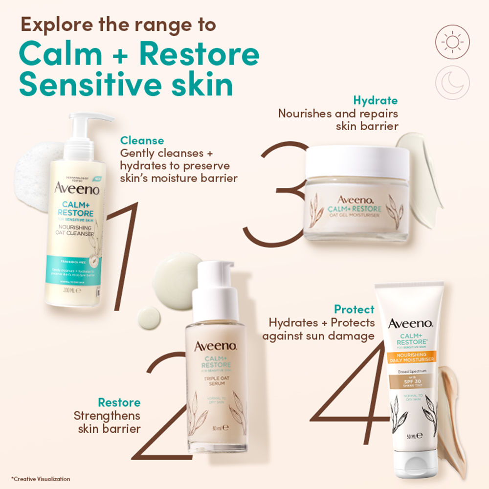 Calm + Restore Hydrating Oat Face Serum Normal Dry Sensitive Skin Dermat Recommended