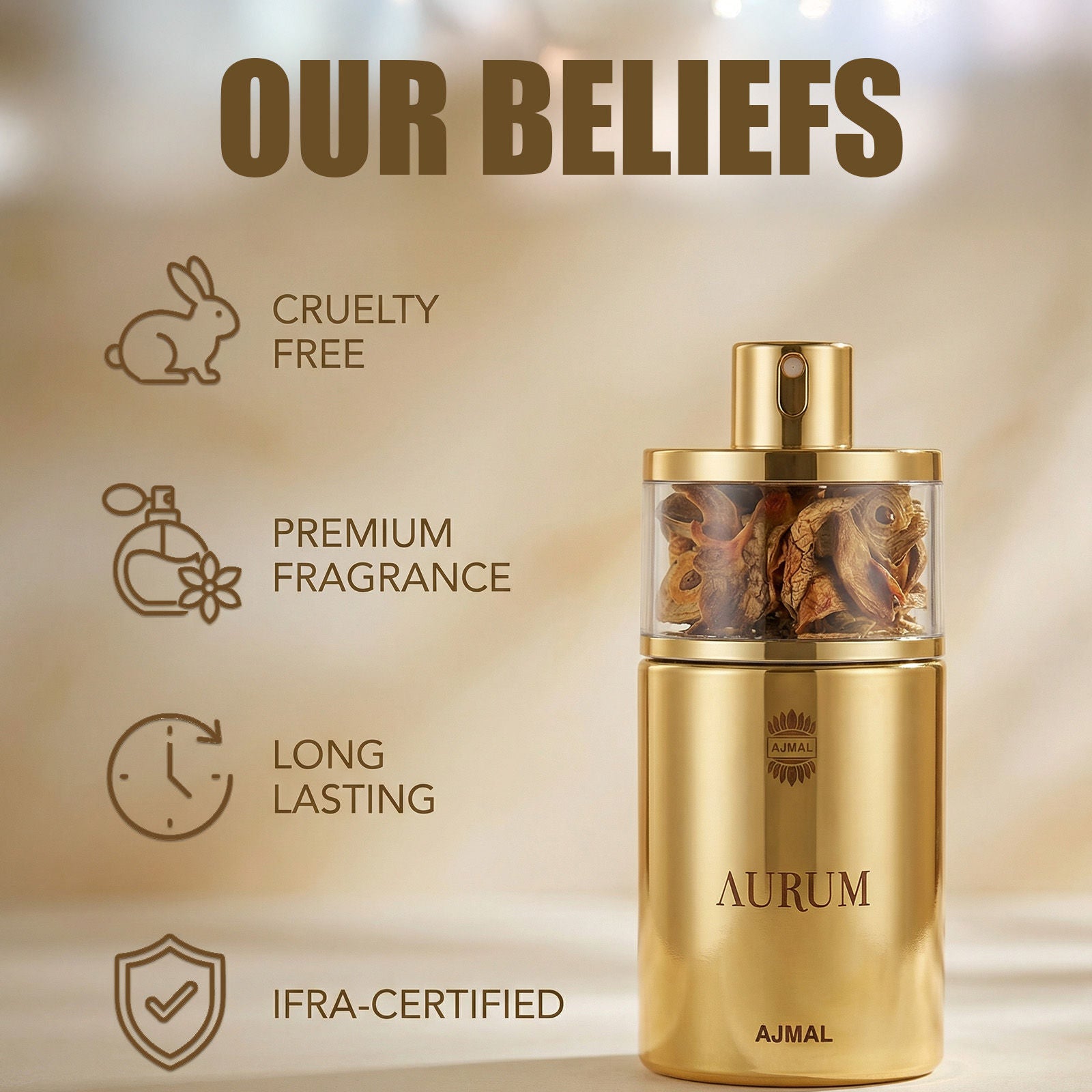 Ajmal Aurum Edp Perfume For Women Fresh Fruity Luxury Fragrance