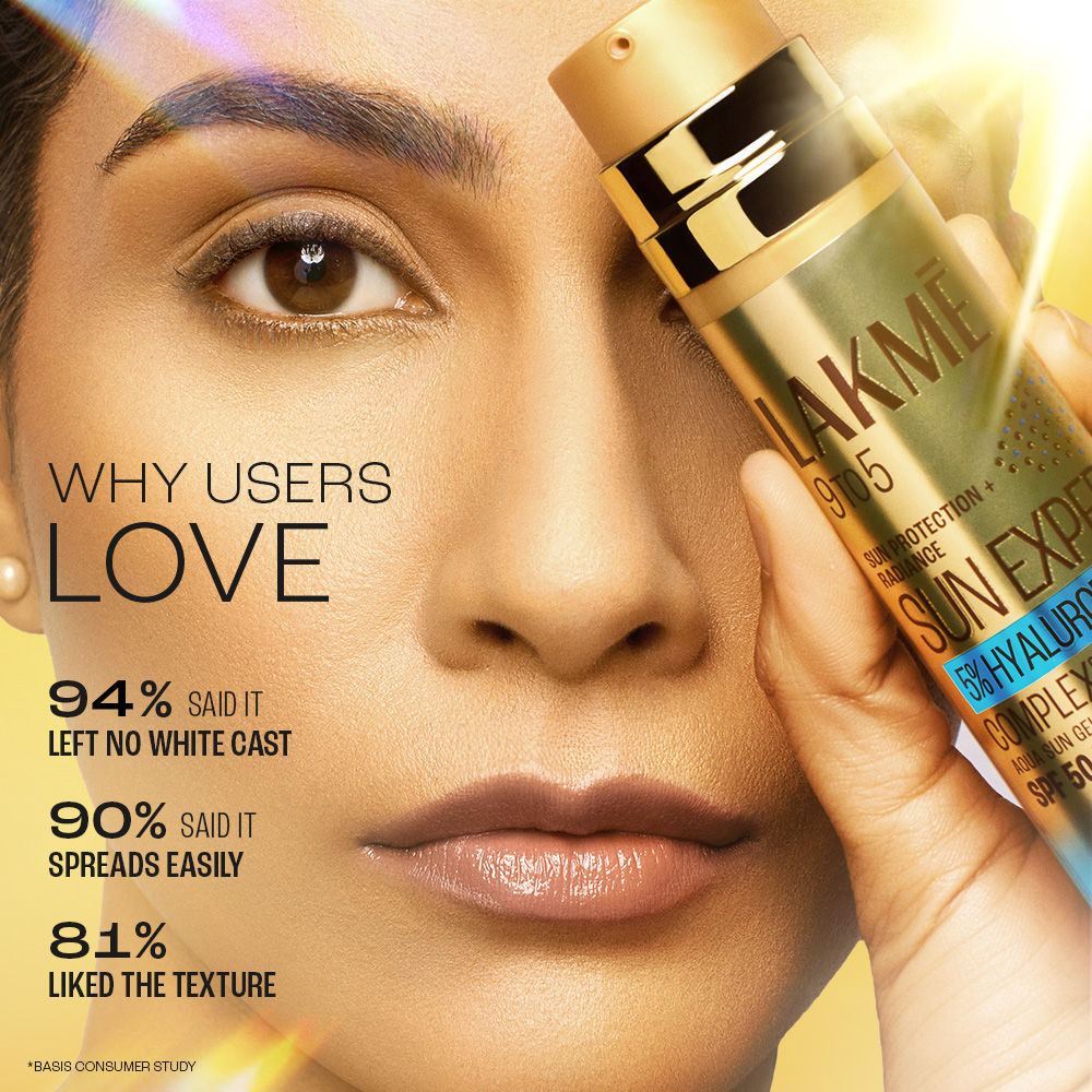 5% Hyaluronic Water-Light Sunscreen Gel SPF 50 Pa++++ For Oily Skin, Plump & Hydrated Skin